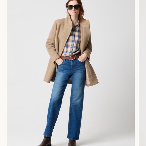 J.Crew City Coat Wool blend Camel Tan Size 2 - Picture 2 of 15